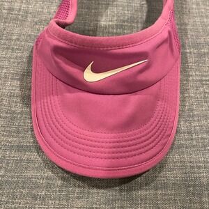 Nike Featherlight Dri-FIT Visor Pink Athletic Running Tennis Golf Hat